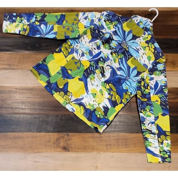Choices Jacket Blouse Colorful Floral Long Sleeve Button-Up Collared Size Small - Picture 2 of 11